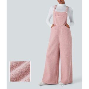 Women's Pink Fleece Jumpsuit